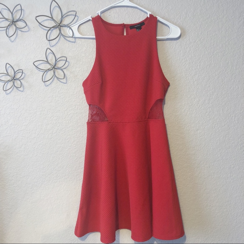 Red Mesh Dress